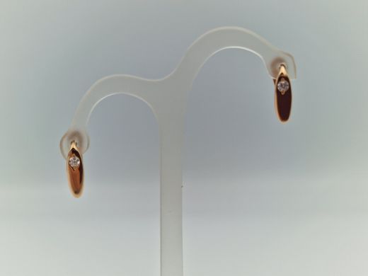 Zelta auskari ar cirkoniju, 1.52 g