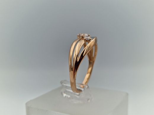 Zelta gredzens ar cirkoniju, 2.15 g, izm. 18.5