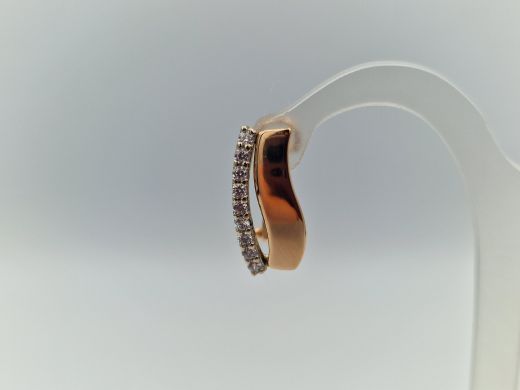 Золотые серьги с цирконом, 3.46 г