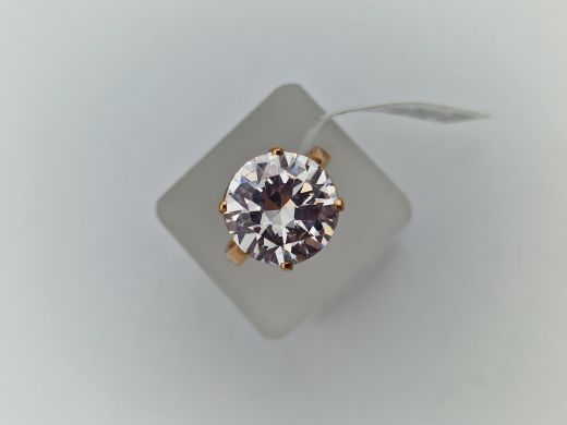 Zelta gredzens ar cirkoniju, 8.22 g, izm. 17.5