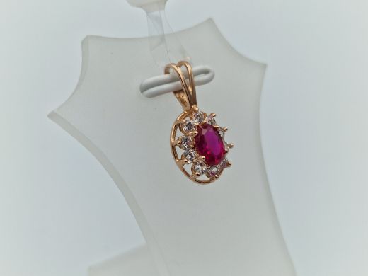 Zelta kulons ar cirkoniju, 1.07 g