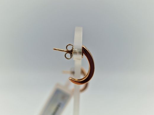 Золотые серьги с бриллиантом, 2.34 г