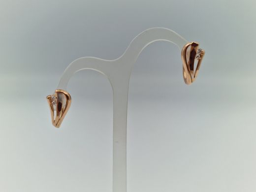 Zelta auskari ar cirkoniju, 2.79 g