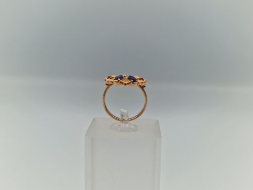 Золотое кольцо с цирконом, 3.83 г, разм. 17