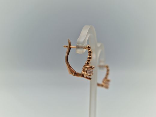 Zelta auskari ar cirkoniju, 2.21 g