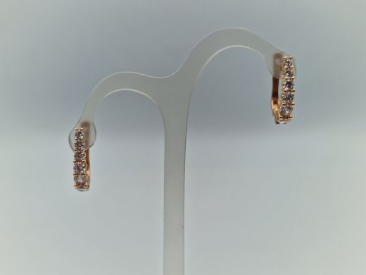 Zelta auskari ar cirkoniju, 2.16 g