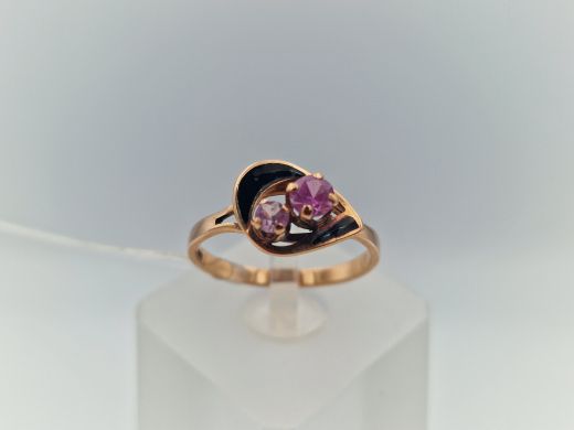 Zelta gredzens ar cirkoniju, 1.94 g, izm. 16.5