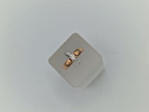 Zelta gredzens ar cirkoniju, 2.08 g, izm. 16