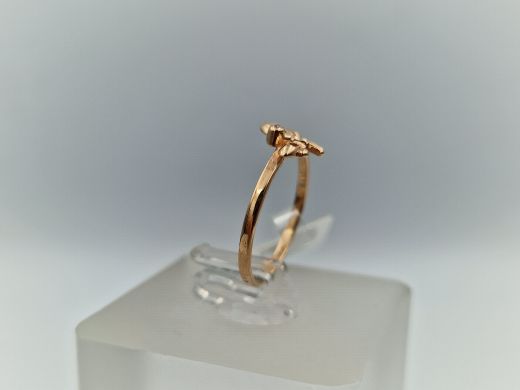 Zelta gredzens ar cirkoniju, 0.93 g, izm. 14.5