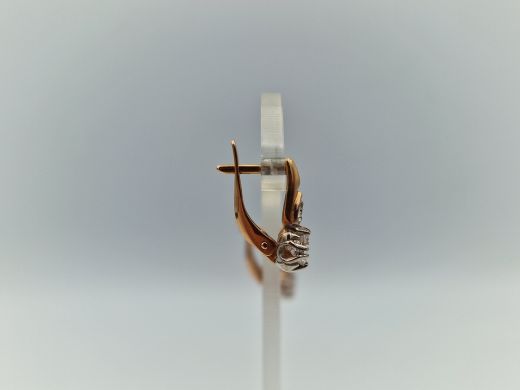 Zelta auskari ar cirkoniju, 2.2 g