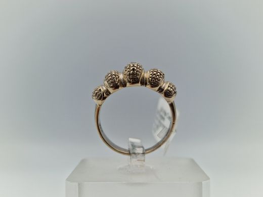 Zelta gredzens ar cirkoniju, 4.48 g, izm. 17