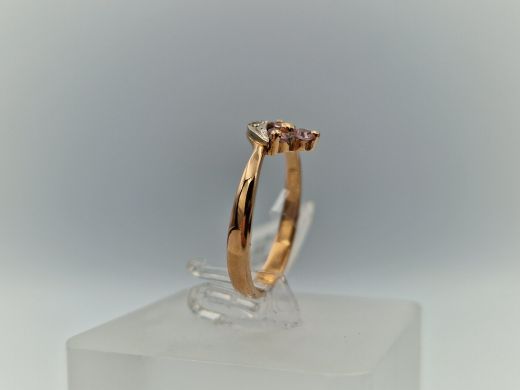 Zelta gredzens ar cirkoniju, 1.89 g, izm. 16