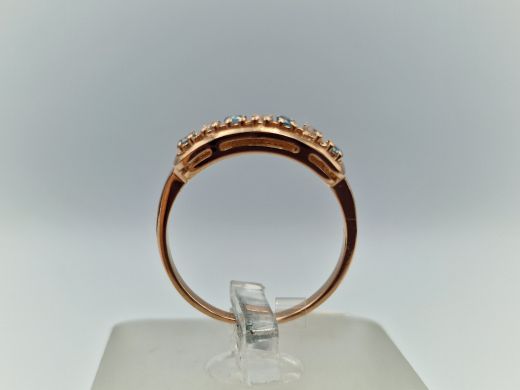 Zelta gredzens ar cirkoniju, 2.15 g, izm. 17