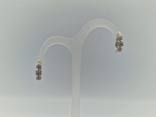 Zelta auskari ar briljantiem, 3.07 g