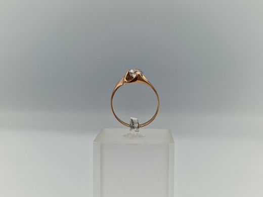 Zelta gredzens ar cirkoniju, 3.1 g, izm. 19