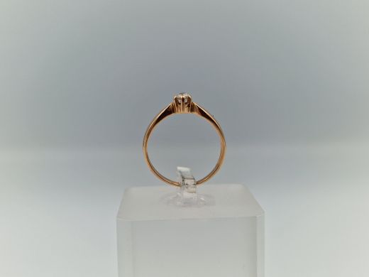 Zelta gredzens ar cirkoniju, 1.69 g, izm. 16.5