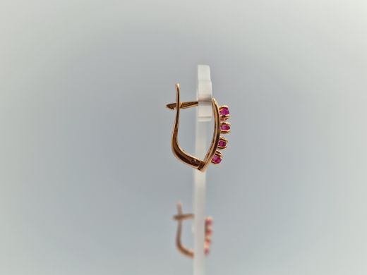 Золотые серьги с кораллом, 2.99 г