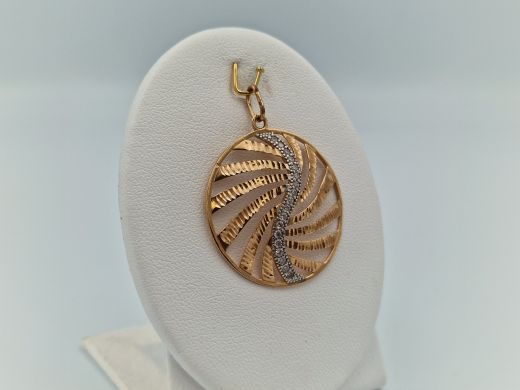 Zelta kulons ar cirkoniju, 2.64 g