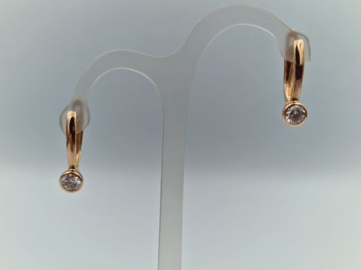 Zelta auskari ar cirkoniju, 2.39 g