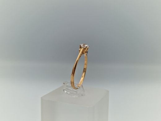 Zelta gredzens ar cirkoniju, 1.7 g, izm. 18.5
