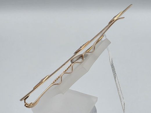 Gold Kaklasaites saspraude with zircon, 4.20 g