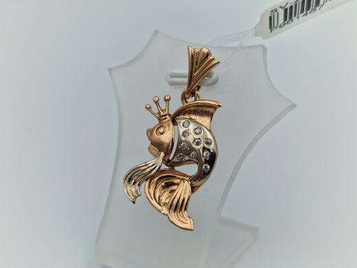 Золотой кулон с цирконом, 3.05 г