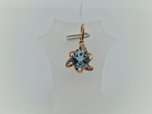 Zelta kulons ar cirkoniju, 1.73 g