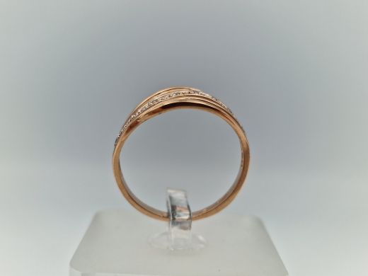 Zelta gredzens ar cirkoniju, 2.87 g, izm. 18.5
