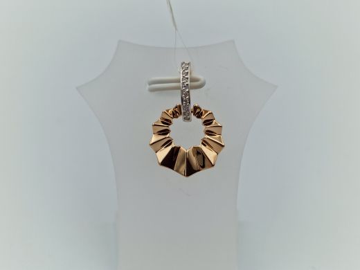 Zelta kulons ar cirkoniju, 1.34 g