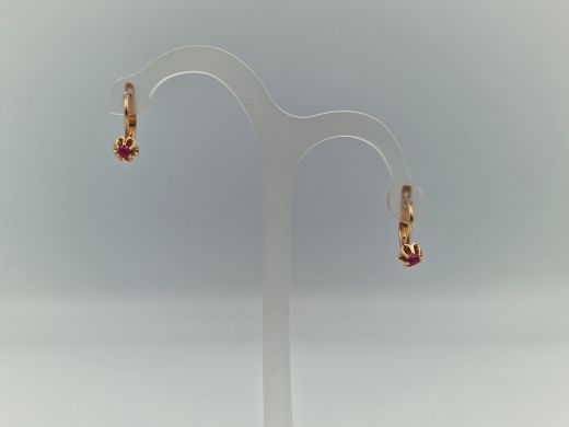 Золотые серьги с кораллом, 2.97 г