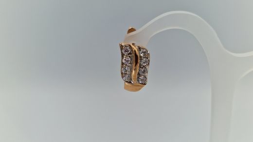 Zelta auskari ar cirkoniju, 3.35 g