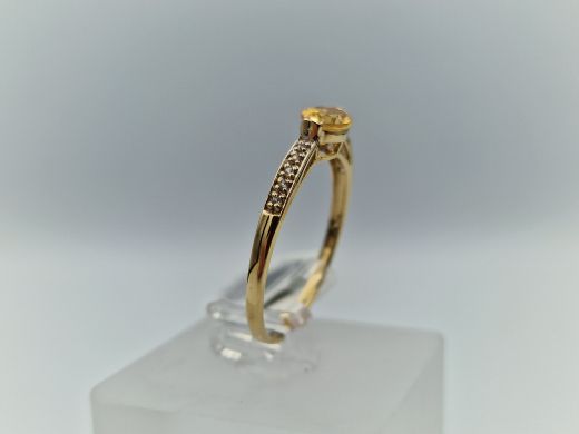 Zelta gredzens ar cirkoniju, 1.54 g, izm. 20