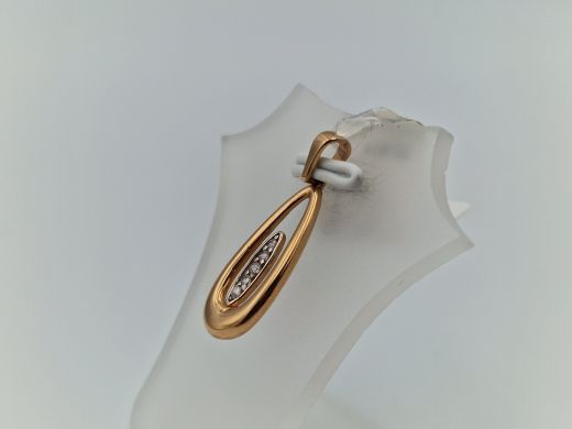 Zelta kulons ar cirkoniju, 1 g