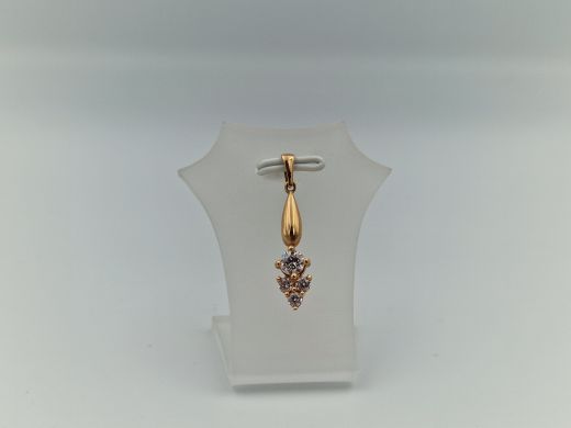 Zelta kulons ar cirkoniju, 1.21 g