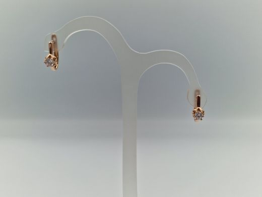 Zelta auskari ar cirkoniju, 2.46 g