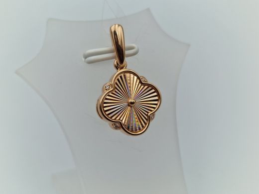 Zelta kulons ar cirkoniju, 1.73 g