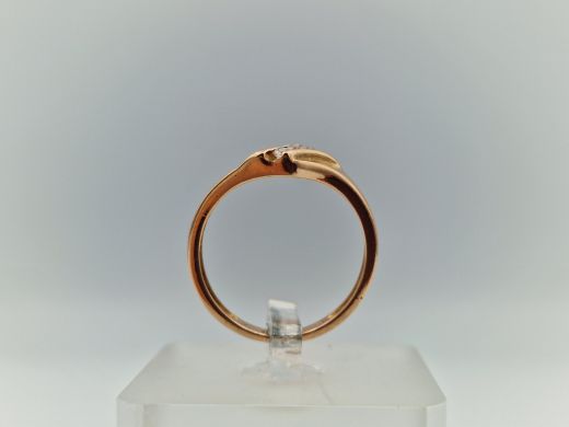 Zelta gredzens ar cirkoniju, 2.48 g, izm. 17