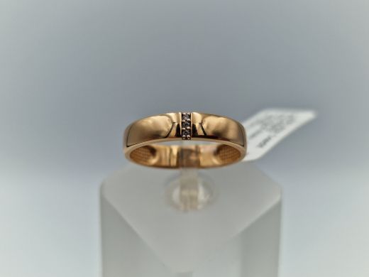 Zelta gredzens ar cirkoniju, 2.16 g, izm. 17.5