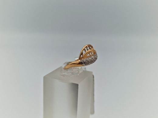 Zelta gredzens ar cirkoniju, 1.31 g, izm. 17