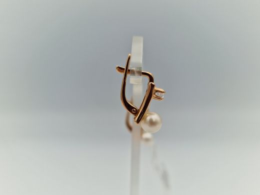 Золотые серьги с цирконом, 2.78 г