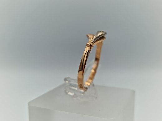 Золотое кольцо с цирконом, 2.11 г, разм. 17.5