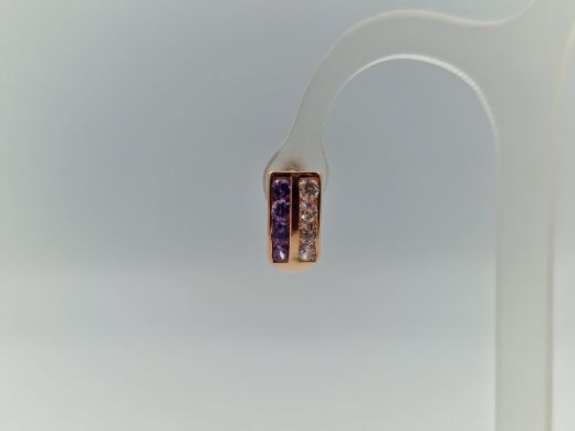 Zelta auskari ar cirkoniju, 1.54 g