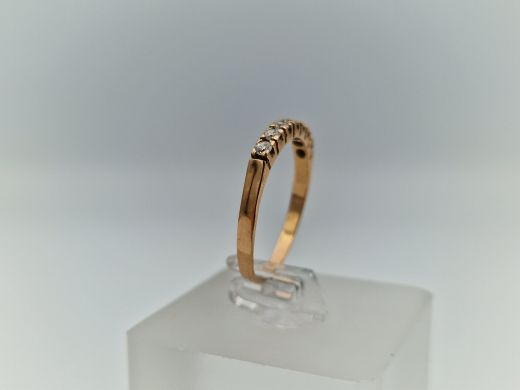 Zelta gredzens ar cirkoniju, 1.34 g, izm. 17.2