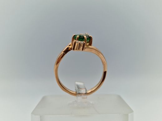 Zelta gredzens ar cirkoniju, 2.55 g, izm. 16