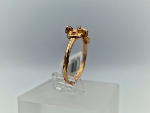 Zelta gredzens ar cirkoniju, 1.87 g, izm. 17.5