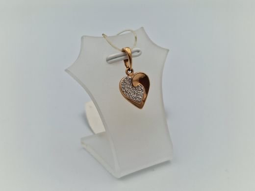 Zelta kulons ar cirkoniju, 1.06 g