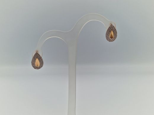 Zelta auskari ar cirkoniju, 3.04 g