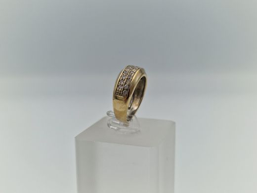 Zelta gredzens ar cirkoniju, 4.78 g, izm. 17