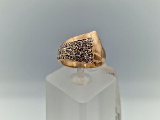 Zelta gredzens ar cirkoniju, 4.83 g, izm. 16.5