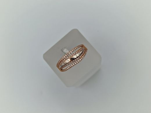 Zelta gredzens ar cirkoniju, 2.42 g, izm. 18